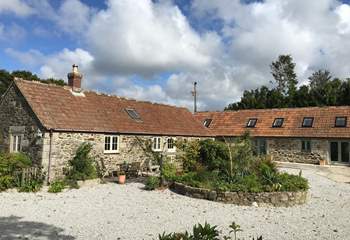 Lavender Barn is a converted barn just across the courtyard from the owners' home and Pilates and Massage studio. 