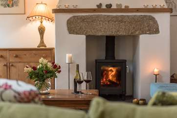 The wood-burner gives out a glorious heat making this cottage a perfect retreat at any time of the year.