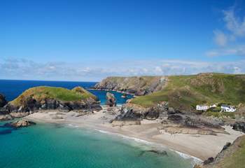 Kynance Cove is one of the many amazing coves on the nearby Lizard Peninsula. 