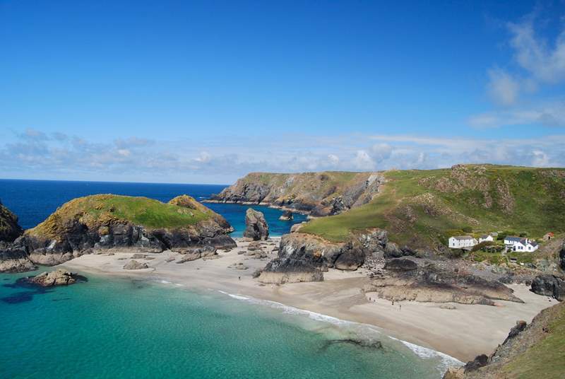 Kynance Cove is one of the many amazing coves on the nearby Lizard Peninsula. 