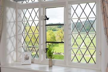 Glorious countryside views out of the bedroom window.