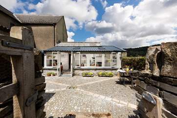The Apple Store is attached to the friendly but unobtrusive owner's farmhouse and has its own private area.