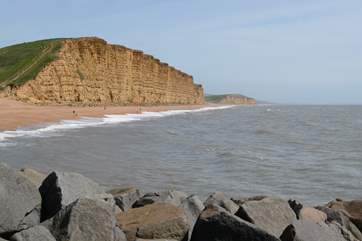 The cliffs at West Bay, where much of the series Broadchurch was filmed.