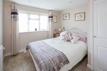 The double bedroom is compact but cosy.
