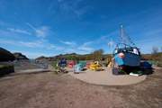The cutest boat cafe at Watermouth - just a half mile walk from Copperas.