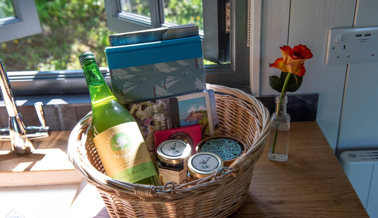 This is the lovely welcome hamper that the owner prepares for your arrival.