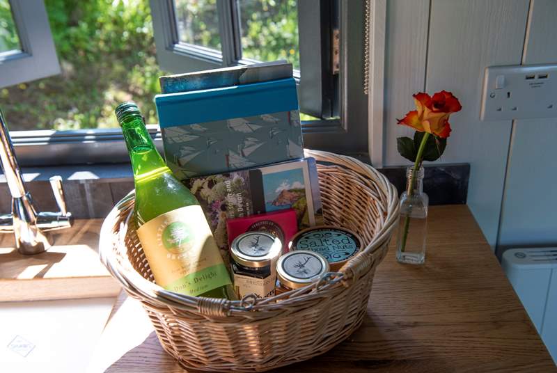 This is the lovely welcome hamper that the owner prepares for your arrival.