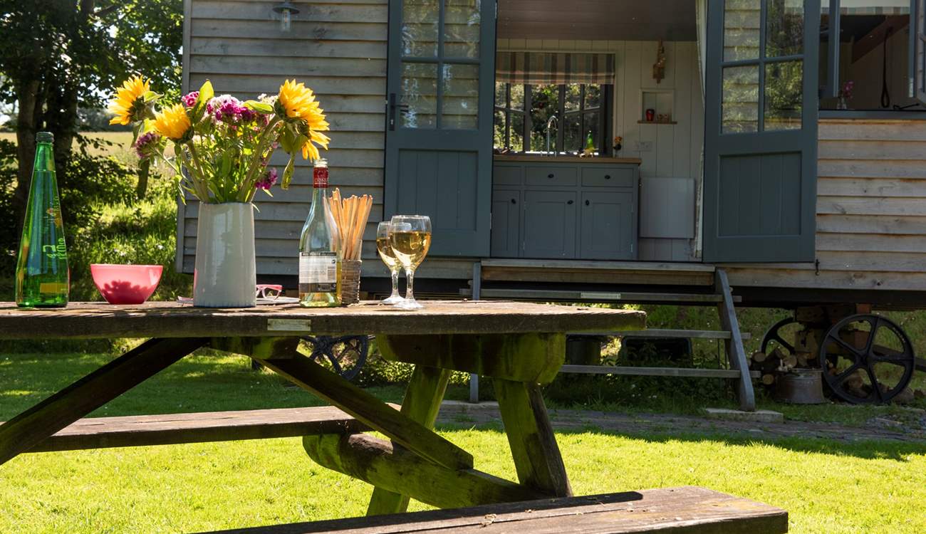 Why not dine al fresco with a glass of wine or two?