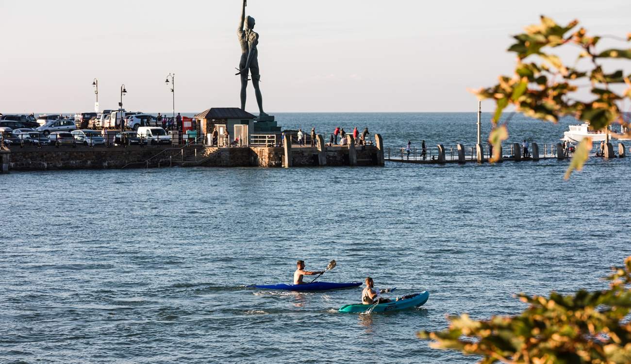 Verity stands guard overlooking Ilfracombe harbour.