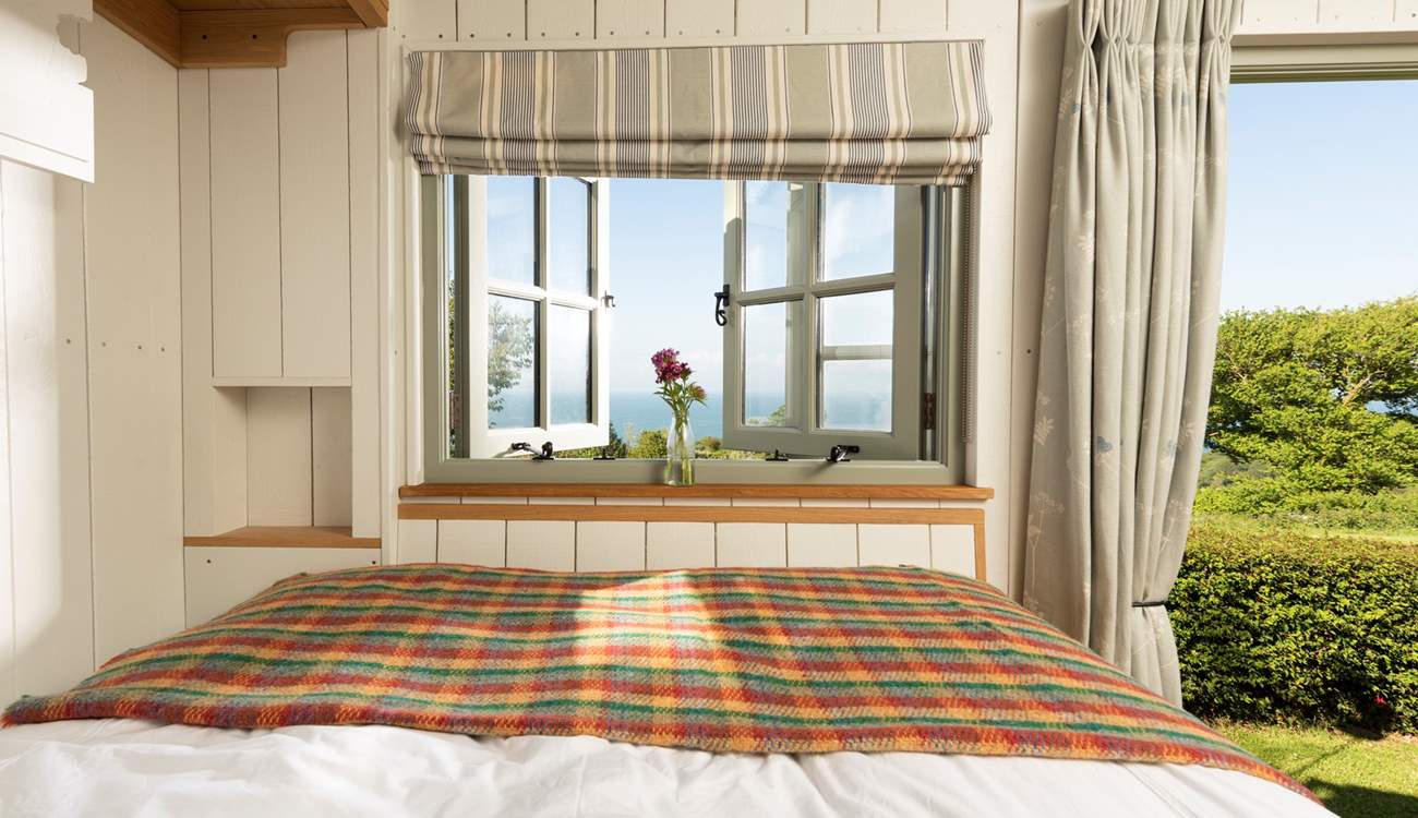 The comfy double bed converts with ease from the dining-table and benches.