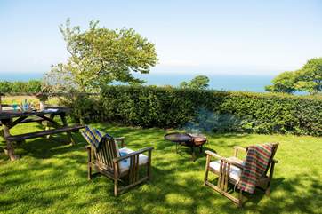 Sit back in the great outdoors, take in the fresh sea air and enjoy the view.