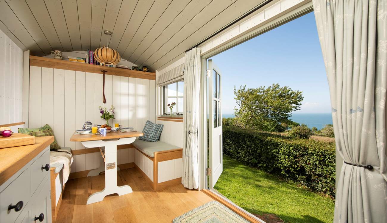 This fabulous shepherd's hut is surprisingly spacious.