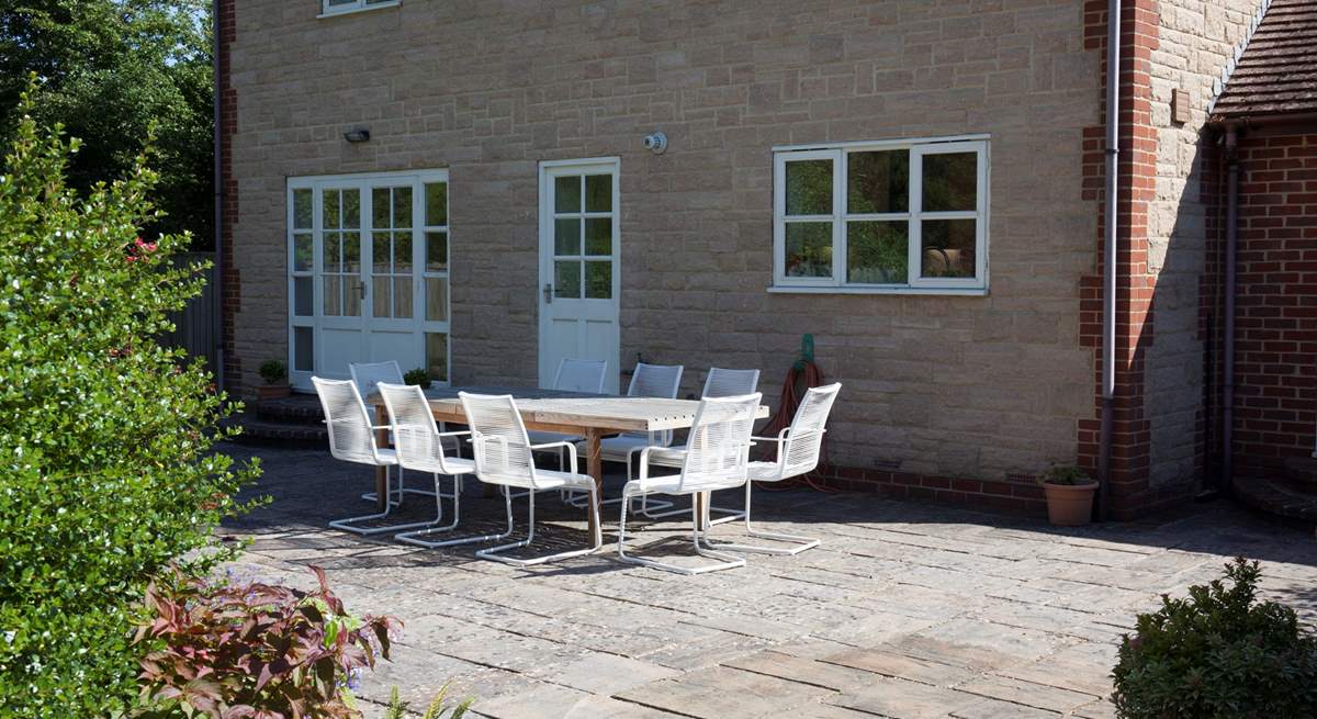 If the sun is shining, this is the perfect spot to dine al fresco.  Please note that the windows are now with grey frames.  New photos to be provided in 2024.