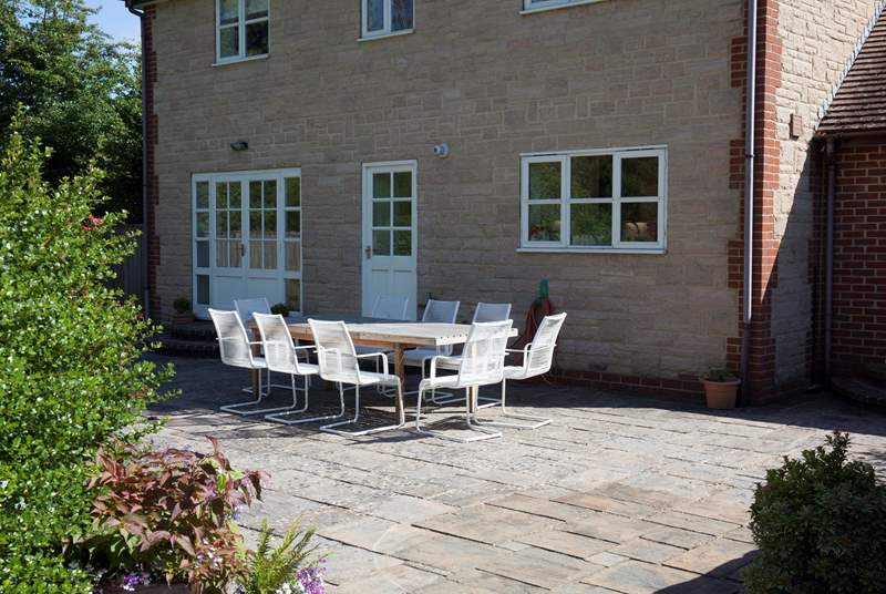 If the sun is shining, this is the perfect spot to dine al fresco.
