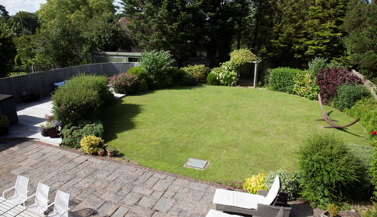 The lawn is a perfect space for children to run around and play.