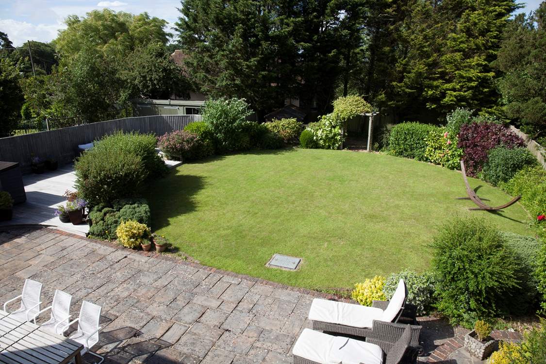 The lawn is a perfect space for children to run around and play.