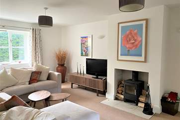 Enjoy the sitting-room with wood-burner.