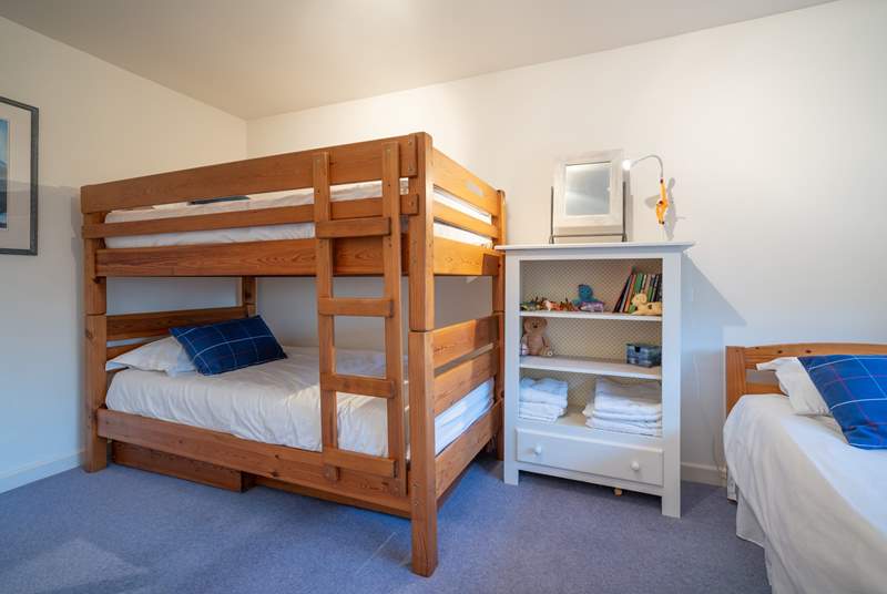 The twin bunk-room is ideal for children, and also has access to the Jack and Jill bathroom.