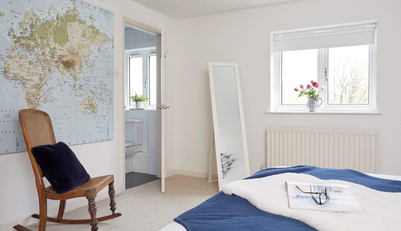 Bedroom 1 shares the bathroom with the children's bunk bedroom.