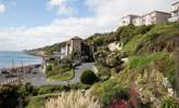 The esplanade at Ventnor with its red sandy beach and choice of eateries. - Thumbnail Image