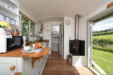 This lovely hut is warmly welcoming.