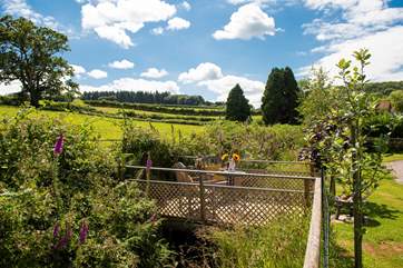 The sweet little bridge is a lovely place to dine al fresco.