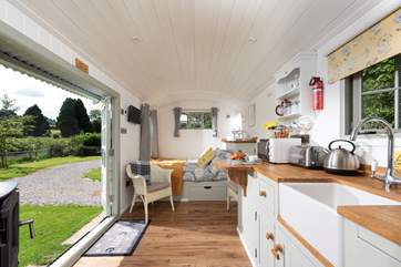 The interior is light, airy and spacious.