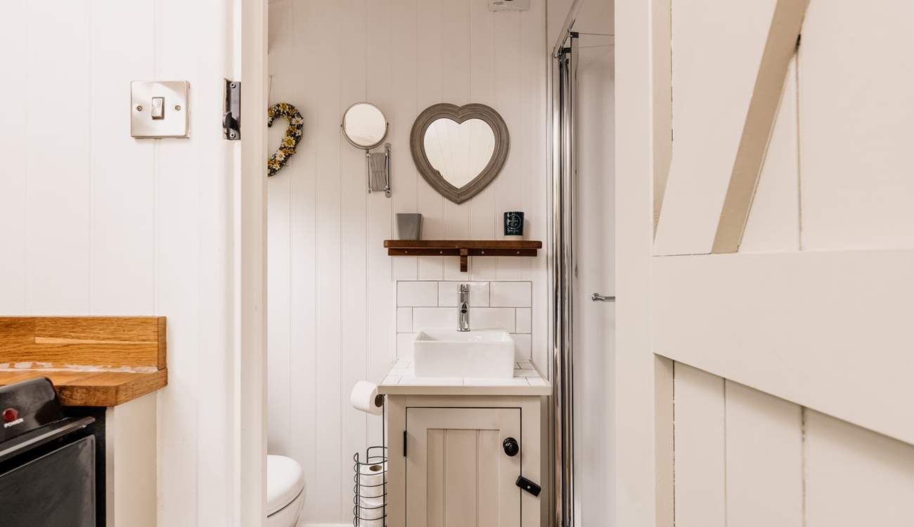 Head through to the gorgeous shower-room. 