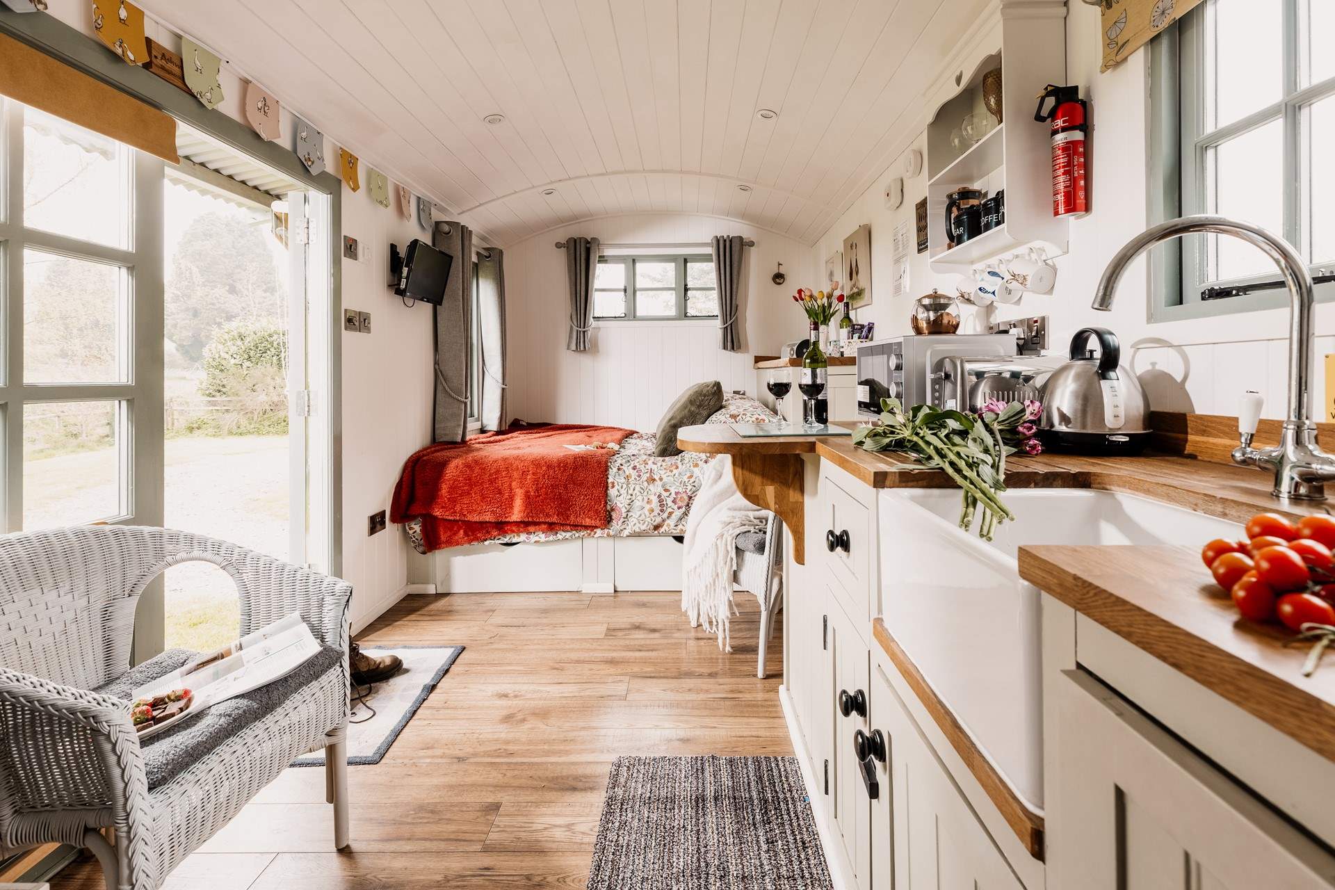 Natural light illuminates the hideaway with ease.