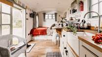 Natural light illuminates the hideaway with ease.