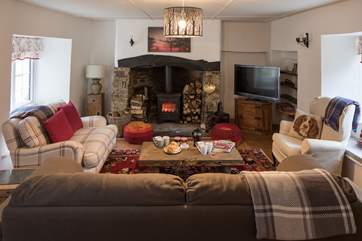 The main sitting-room is the perfect place to retire to after a full day of exploration.