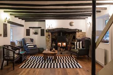 The second sitting-room is a super stylish place to relax with a good book.