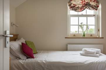 The twin bedroom can accommodate children or adults.
