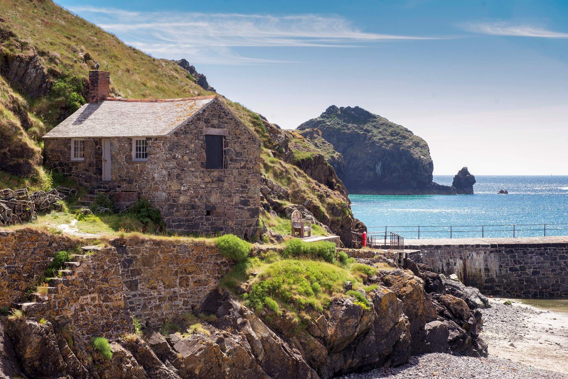 Visit the historic harbour of Mullion, with a nature reserve island offshore.