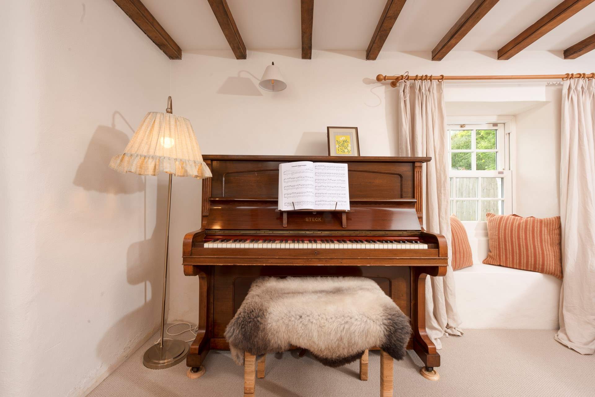 Practise your piano skills on the antique working piano.