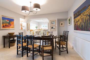 Looking from the dining-area through to the kitchen.