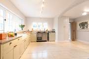 The kitchen looks out over the rear courtyard.