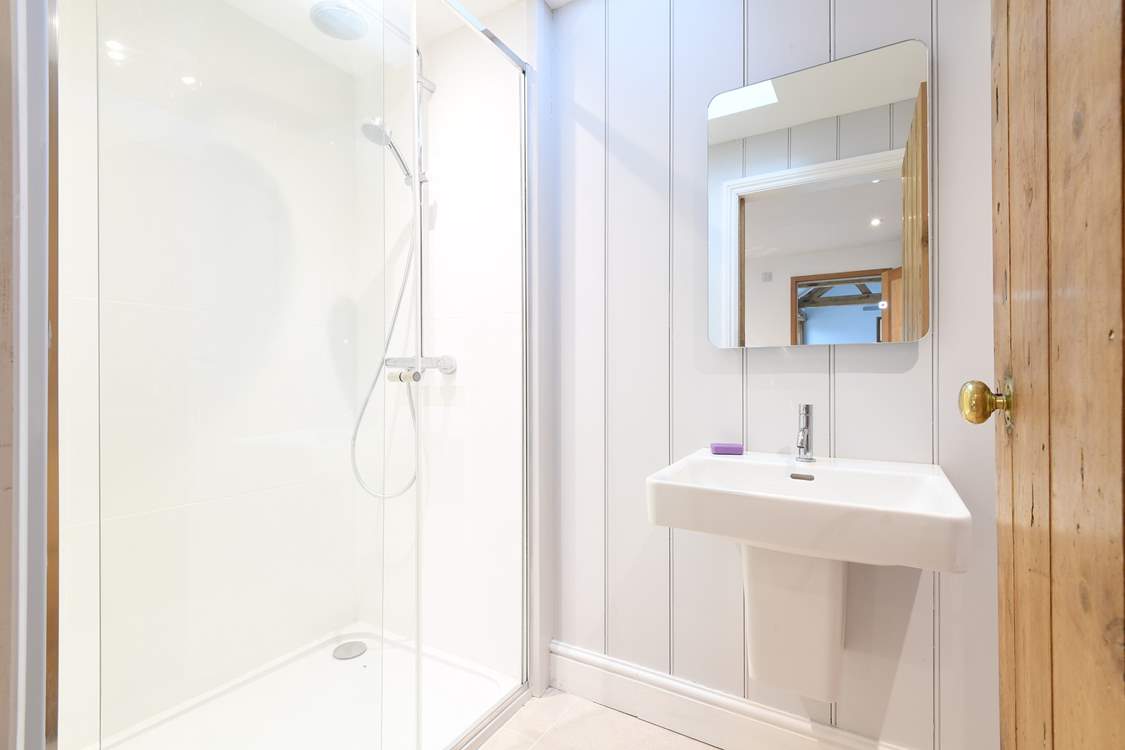 The ground floor en suite shower-room.