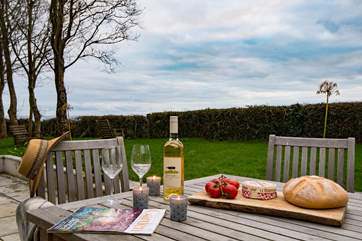 Lunch on the terrace.