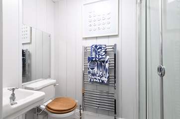 Bedroom 4's en suite shower-room.