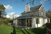 The oak framed dining-room extension.