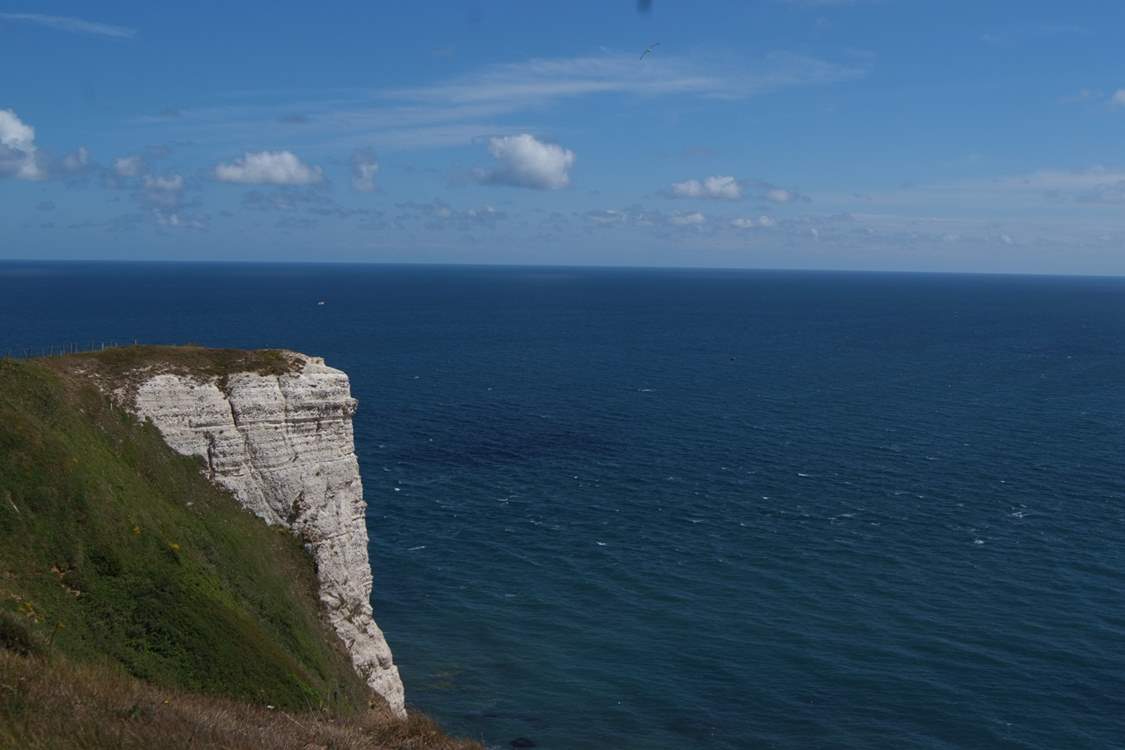 Walking along the east Devon Jurassic Coast offers one stunning view after another.