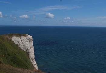 Walking along the east Devon Jurassic Coast offers one stunning view after another.