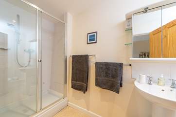 This is the en suite shower-room to the twin bedroom.