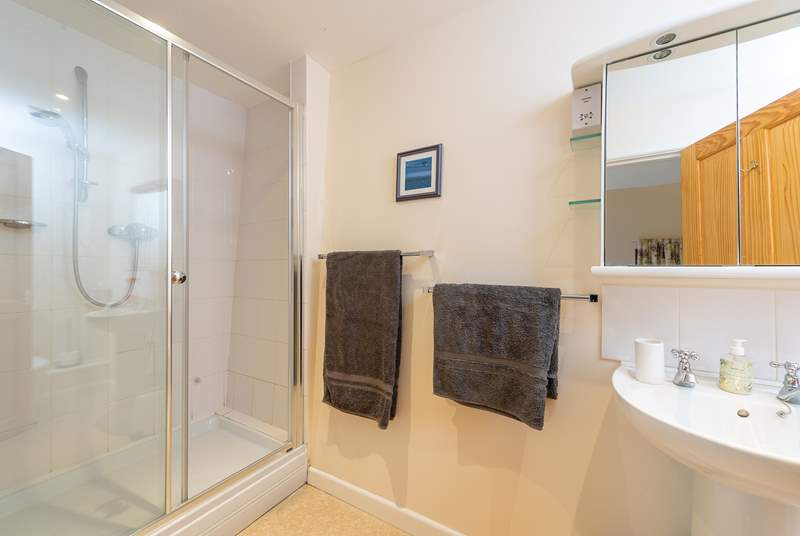 This is the en suite shower-room to the twin bedroom.