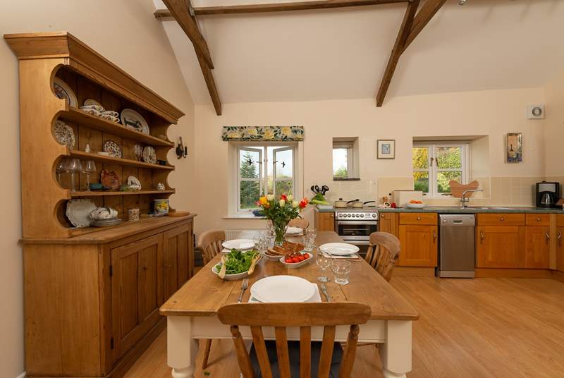 The kitchen overlooks your garden at the back of the cottage.