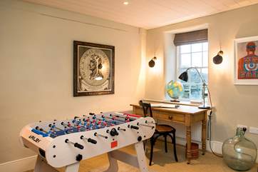 The house also has an office should you need to do any work or study, and there's also table football for some good old holiday fun.