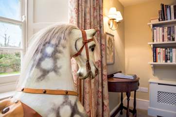 The small children will love the rocking horse.
