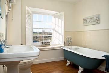 The family bathroom complete with a fabulous freestanding bath....