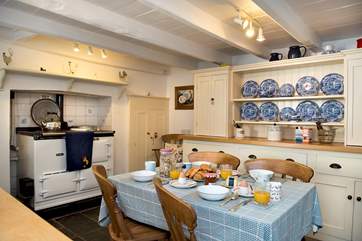 The kitchen/breakfast-room really is the heart of the home with its farmhouse dresser.